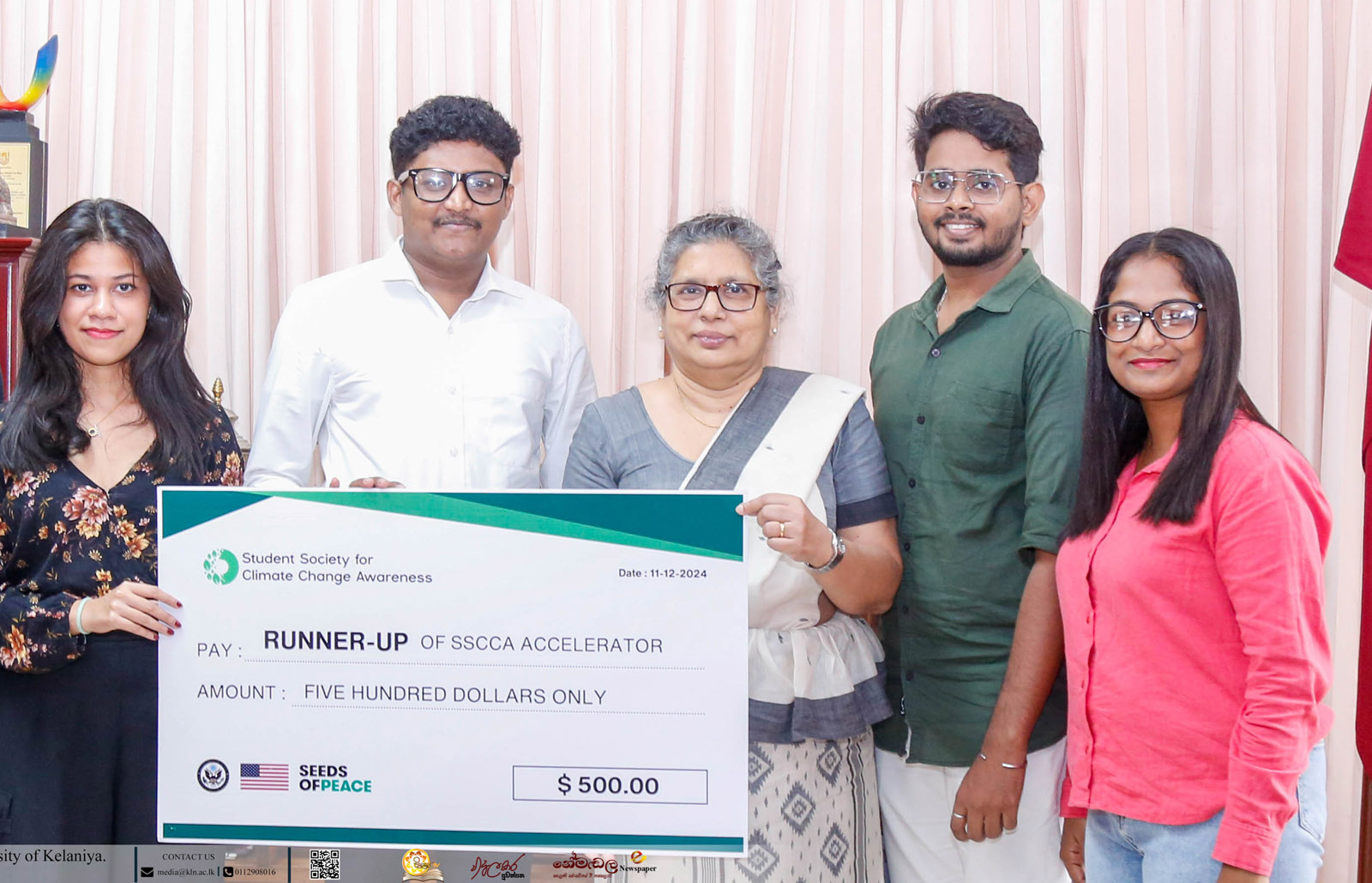 Team “Reclaim” of the University of Kelaniya Secures Second Place at Climate Tank Accelerator 